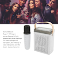 Miniatyrbilde 4 av 5: Karaoke-maskin Multifunksjon RGB-belysning Bærbar Bluetooth-høyttaler med 2 trådløse mikrofoner for voksne og barn