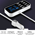 Miniatyrbilde 3 av 8: Ultrathin USB-biltelefonlader med 8 porter, direkte lading fra sigarettenneren