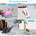 Miniatyrbild 5 av 8: Ergonomisk Design, Justerbart Laptopställ för Skrivbord, 8 Höjdnivåer Från 6 cm Till 16 cm, Bred Kompatibilitet Med Upp Till 17 Tum