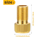 Miniatyrbild 2 av 5: Effektiv Mässing Presta Ventiladapter, Konvertera Presta Till Schrader, Solid Mässingskonstruktion Säkerställer Hållbarhet, Perfekt För Standardpump Eller Luft