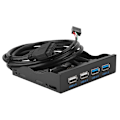 Pikkukuva 2 / 5: 3,5-tuumainen 19-nastainen T9-nastainen nopea USB3.0+USB2.0 4-porttinen levykeaseman etupaneeli