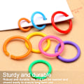 Miniatyrbillede 5 af 5: 100 stk. Plastik Binder Ringe Plastik Løsblade Ringe Multi-Co
