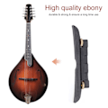 Miniatyrbilde 7 av 8: Høy kvalitet justerbar ibenholt bro for mandolin musikalsk tilbehør