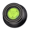 Miniatyrbillede 4 af 5: 50/ 60Hz Boblevands Hastighedsdetektering Pladespiller LP Vinyl Plade Stabilisator Klemme Sort