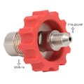 Miniatyrbild 6 av 8: Vattenlösning för boskap, CO2-adapter i rostfritt stål, för automatisk dricknippel för grisar, röd, G5/8 till 7/16-20 port, sömlös integration