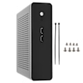 Miniatyrbild 1 av 5: G60S HTPC-chassi i full aluminium DCATX-strömförsörjning MiniITX-fodral för stationär dator (Noir USB2.0)