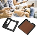 Miniatyrbillede 1 af 8: Beskyttende etui med litchi-mønster, ridsefast telefoncover til Moto Razr 2022 foldetelefon, pink