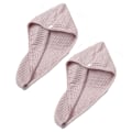 Miniatyrbillede 1 af 5: 2 stk. vaffelhårbandana-wrap i frotté, der hurtigt absorberer og tørrer til kvinder med vådt hår