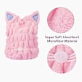 Miniatyrbild 3 av 7: Bred Användning Supermjuk Mikrofiber Hår Snabbtorkande Handduksinpackning För Kvinnor Och Flickor
