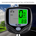 Miniatyrbild 3 av 5: Lättinstallerad och användarvänlig trådlös cykeldator med automatisk väckning, högupplöst bakgrundsbelyst display för alla väderförhållanden