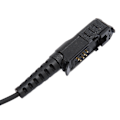 Miniatyrbild 3 av 5: G-formad öronmussla PU-kabel Walkie Talkie-öronmussla med mikrofon PTT för XPR3500e XPR3300 XPR3000 XPR3300e XPR3500 XIR P6620