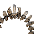 Miniatyrbillede 2 af 4: Rå Krystal Tiara Krone Hovedbånd, Sort Kvarts Rhinestone Måne