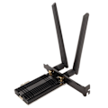 Miniatyrbillede 2 af 5: WiFi 6E AX210 PCIe WiFi-kort Bluetooth 5.3 med køleplade 2 antenne 6GHz 5.8GHz 2.4GHz trådløs netværksadapter til Windows 10 11