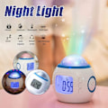 Miniatyrbild 3 av 5: Flerfärgad Stjärnhimmel Nattlampa Projektor, Digital Väckarklocka med Musik Timer och Projektionsdisplay, Tydlig LED-Skärm för Barnrum, Säker