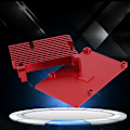 Miniatyrbild 4 av 5: CNC-bearbetad aluminiumlegering med extern slits inbyggd varm kolonnkapsling för Raspberry Pi 4 (röd)