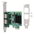 Miniatyrbillede 1 af 5: 10/100/1000Mbps RJ-45*2 Dobbelt port PCI-Ex1 GigabiT netværkskort til 8102-T2