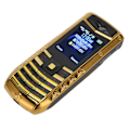 Miniatyrbild 5 av 8: V5 Pro 2G Olåst Mobiltelefon Stor Knapp Hög Volym Mobiltelefon för Seniorer 1600mAh Batteri Dubbla Kort 100‑240V Guld EU-kontakt