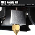 Miniatyrbilde 7 av 8: 20 stk MK8 dyse sett 1,75 mm M6 gjenge polerte ekstruder dyser med oppbevaringsboks for 3D-skriverutskifting 0,5 mm