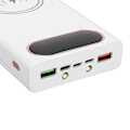 Pikkukuva 3 / 8: L10 10x18650 DIY Power Bank 22.5W Nopea lataus 15W Langaton lataus Akun kotelo LCD-näytöllä ja Micro Type C -tulo Valkoinen