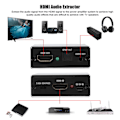 Miniatyrbillede 1 af 6: 4K*2K HDMI Audio Splitter Extractor Konverter HDMI til HDMI+SPDIF+3.5mm Lyd Output