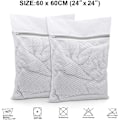 Miniatyrbilde 3 av 5: Ekstra Stor Mesh Vaskesekk, 2-pakning Glidelås Polyester Delikat Vaskesekk, Vaskemaskin og Tørketrommel Sikker Klær Vaskesekk for Frakk, Genser, Seng