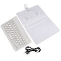 Miniatyrbillede 1 af 5: Universal trådløs Bluetooth-tastatur Flip Case Cover med stativ til IOS/Android-telefoner Hvid