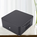 Miniatyrbild 5 av 5: Mini ITX-datorfodral i aluminiumlegering HTPC-fodral Mini PC-datorfodral (L80 svart USB2.0)