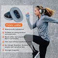 Miniatyrbild 7 av 8: Ersättningsöronkuddar Proteinläder Memory Foam Mjuka Andningsbara Hörlursöronkuddar för IOS Earbuds MAX Blå