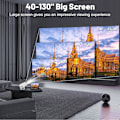 Miniatyrbild 5 av 5: Smart Mini Projektor, 180° Roterbart Ställ för Projektion i Flera Vinklar, 4K 1080P Stöd, BT5.0 Högtalare för Fylligt Ljud, Perfekt för Hemma Bio