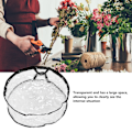 Miniatyrbilde 7 av 8: Krans Oppbevaringsbeholder Transparent Rund Oppbevaringspose Svart Kant PVC Heavy Duty Oppbevaringspose 1PCS