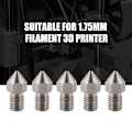 Miniatyrbillede 4 af 5: 5 stk. 3D-printer M6 rustfrit stålekstruderdyse printhoved til 1,75 mm filament (1,75/0,6 mm)