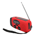 Pikkukuva 2 / 5: Hätätilanteen aurinkokäyttöinen käsikampi Dynamo AM/FM/WB Sääradio LED-taskulamppu Laturi Punainen