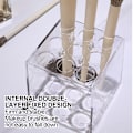 Miniatyrbillede 4 af 5: Makeup børsteholder organizer, opbevaringsboks med låg, støvtæt, til toiletborde og badeværelser, med hulholder