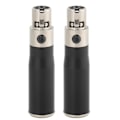 Miniatyrbillede 1 af 5: 2 stk. Mini XLR 3-polet han til Mini XLR 4-polet hun adapter stik i zinklegering