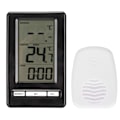 Miniatyrbild 1 av 5: Trådlös elektronisk termometer inomhus utomhus hem digital väderstation klockdisplay elektronisk termometer