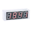 Miniatyrbild 4 av 5: 4-siffrig DIY Digital LED-klockkit Automatisk visningstid/temperatur Elektronisk DIY-kit Klocka - Röd