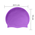 Miniatyrbilde 2 av 4: Svømmehette for langt hår - Silikonbadehetter for pink+purple