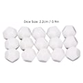 Miniatyrbillede 6 af 8: 30 stk. 12-sidet tomme terninger i plast, skriv på terninger til undervisning, terningesæt i polyhedron til underholdning og undervisning, 2,2 cm, hvid