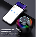 Miniatyrbillede 2 af 5: Mini Bluetooth-højttaler trådløs Bluetooth-lydboks med LED-display vækkeur højttaler