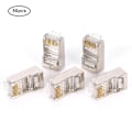 Miniatyrbillede 1 af 5: 50 stk. Cat6 RJ45 stik Ethernet netværkskabel modulært stik 8P8C forgyldt