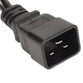 Pikkukuva 3 / 8: IEC320 C13 ja EU-pistoke IEC320 C20 virtajohtoon IEC320 C13 ja EU-naarasliitin IEC320 C20 Y-jakajavirtajohtoon 12,6 tuumaa