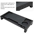 Miniatyrbilde 4 av 5: Monitorstativ med 3 USB-utganger, ergonomisk, solid plast, enkel montering, skrivebordsstativ for bærbar PC, skriver, TV