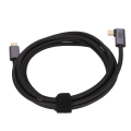 Pikkukuva 2 / 5: Type C - Type C -kyynärpäädatakaapeli 100 W:n pikalataus, kulutusta kestävä kullattu pistoke ja USB-kaapeli kannettaville tietokoneille