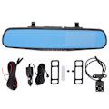 Miniatyrbild 2 av 8: Backspegel Dash Cam 4.3in skärm 1080p Loop inspelning inbyggd G-sensor parkeringsövervakning för bil