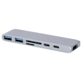 Miniatyrbild 3 av 7: 7-i-1 Typ-C Högupplöst 4K Kortläsare Hubb Adapter USB3.1 Dockningsstation