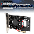 Miniatyrbillede 3 af 5: Adapterkort PCIE X4 NVMe M.2 NGFF 2280 SSD med køleventilator til PClE X4 konvertering