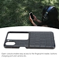 Miniatyrbild 8 av 8: Äkta läderfodral hopfällbart mobilskyddsskal för Oppo Find N2 Flip Blå
