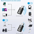 Miniatyrbilde 5 av 8: 4 i 1 USB Bluetooth 5.0-mottaker, klar lydkvalitet, plug and play, stabil overføring, lydadapter