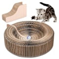 Miniatyrbild 1 av 5: Kattklösare Lounge Säng Fällbar Vågformad Papp Katt Repbräda för Kattunge Leksak Husdjur Tillbehör