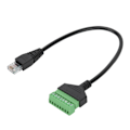 Miniatyrbillede 4 af 5: PVC RJ45 Han-stik til Grøn Ingen Svejseterminal Kort Linjekabeladapter Tilbehør